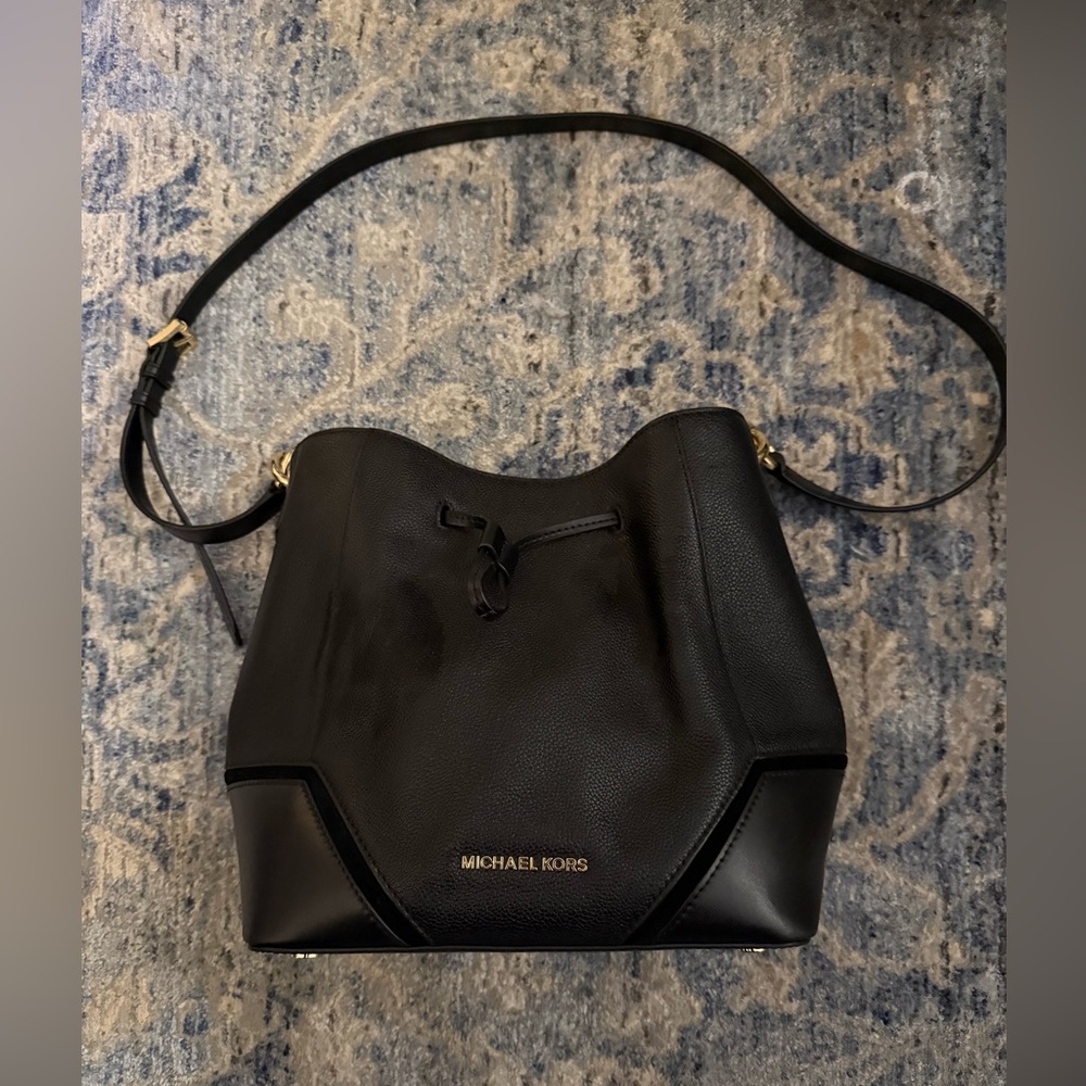 Michael Kors Black Leather Shoulder Bag